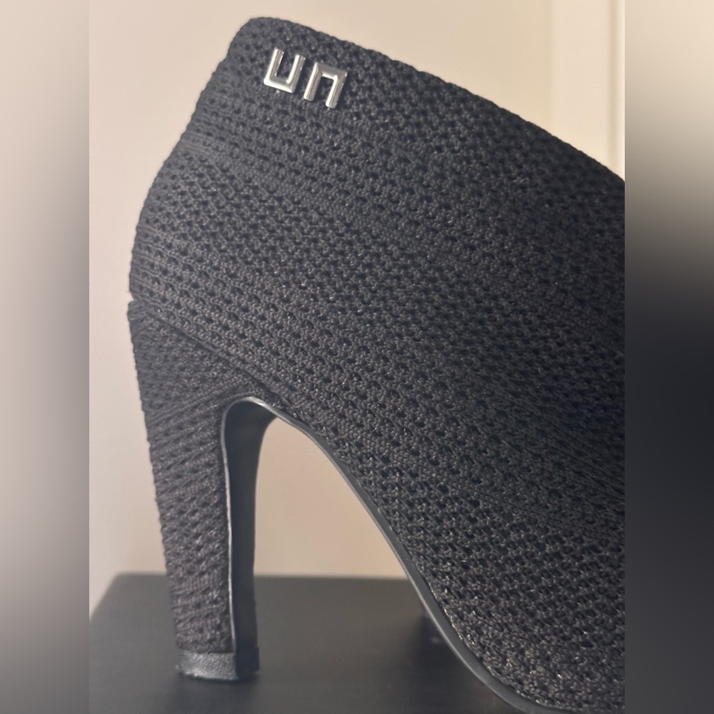 United Nude Folded Hi Woven Black Ankle Boots - Picture 2 of 11